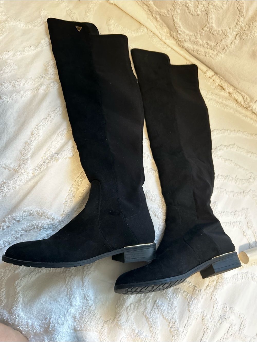 Guess Black Over-the-Knee Suede Boots